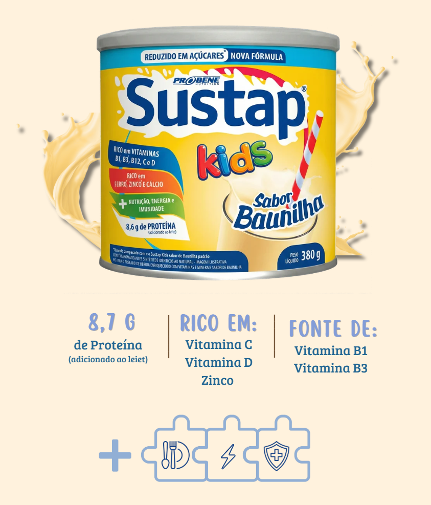 SUSTAP KIDS BAUNILHA 380 g - Imagem 2