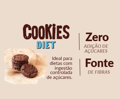 COOKIES DIET CHOCOLATE 120 g - 3 UNIDADES - Imagem 3