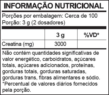 CREATINA MONOHIDRATADA 300 g - Imagem 2
