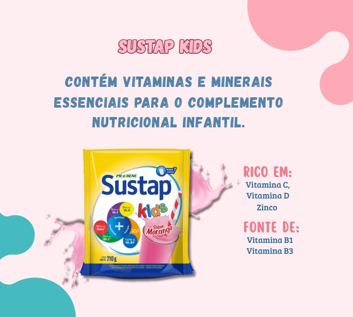 SUSTAP KIDS MORANGO 210 g (Sachê) - Imagem 3