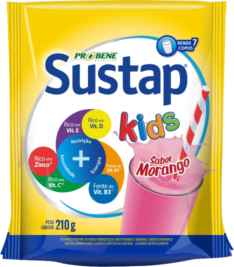 SUSTAP KIDS MORANGO 210 g (Sachê)