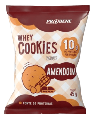 KIT WHEY COOKIES SABOR AMENDOIM 45 g - 10 unidades