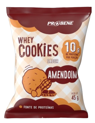 KIT WHEY COOKIES SABOR AMENDOIM 45 g - 10 unidades
