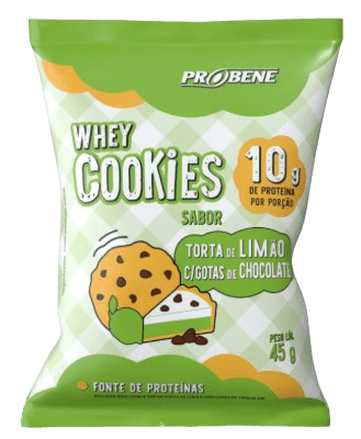 KIT WHEY COOKIES SABOR TORTA DE LIMÃO 45 g - 10 unidades