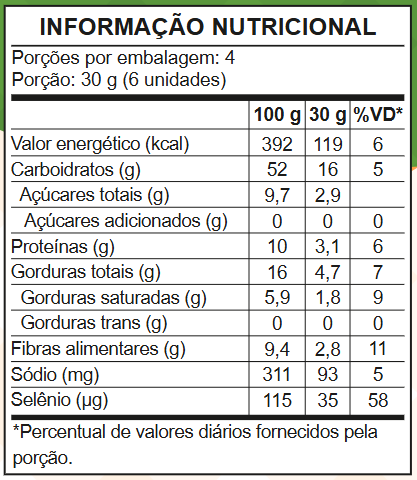 COOKIES DIET CASTANHA-DO-PARÁ 120 g - 3 UNIDADES - Imagem 2